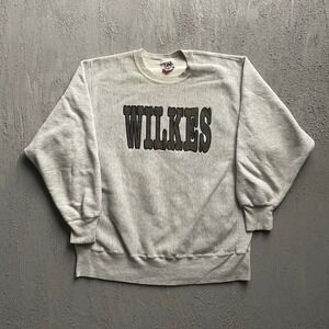 Vintage Wilkes Sweatshirt Mens X-Large Gray 90s Lee